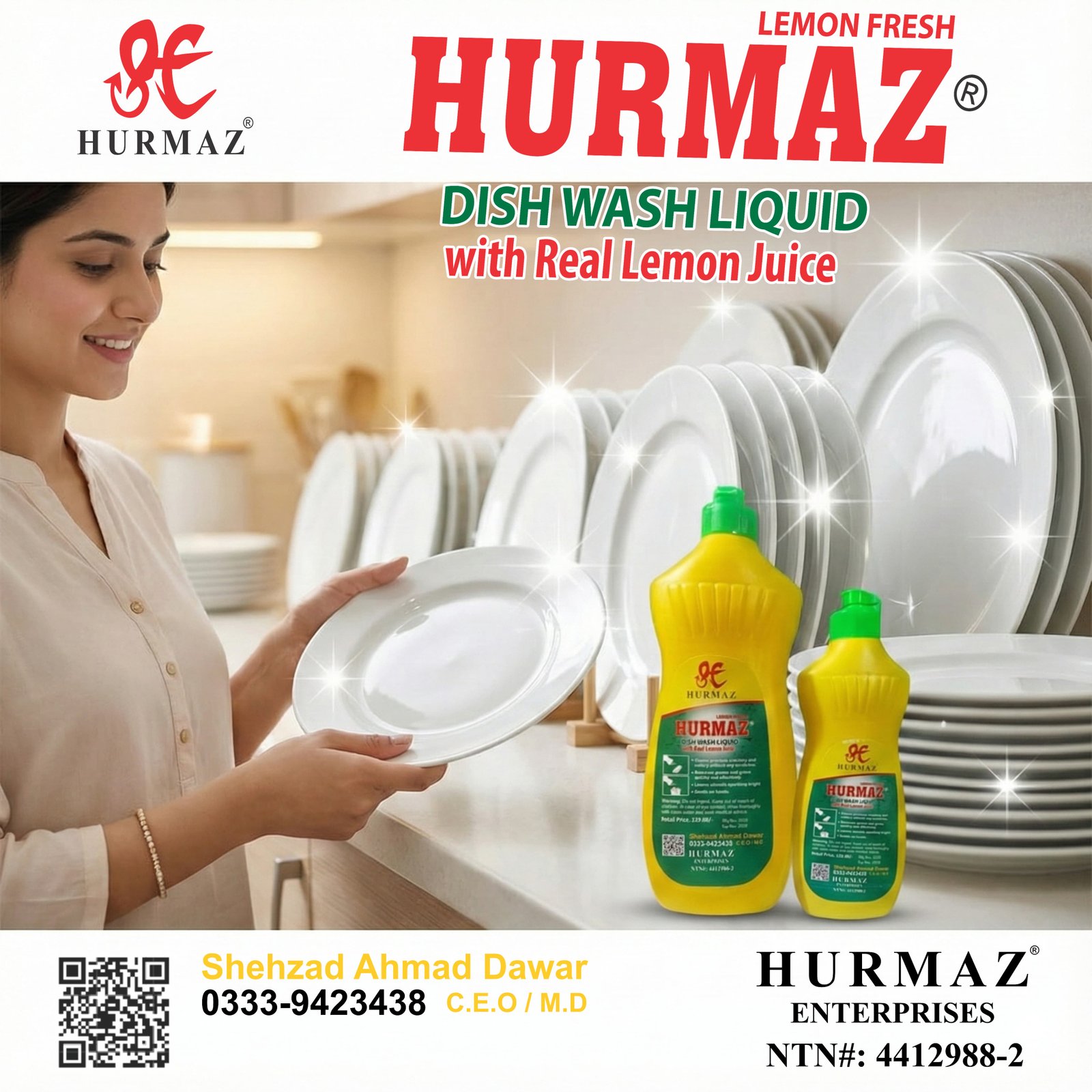 Hurmaz Lemon Fresh Dish Wash 275 ml